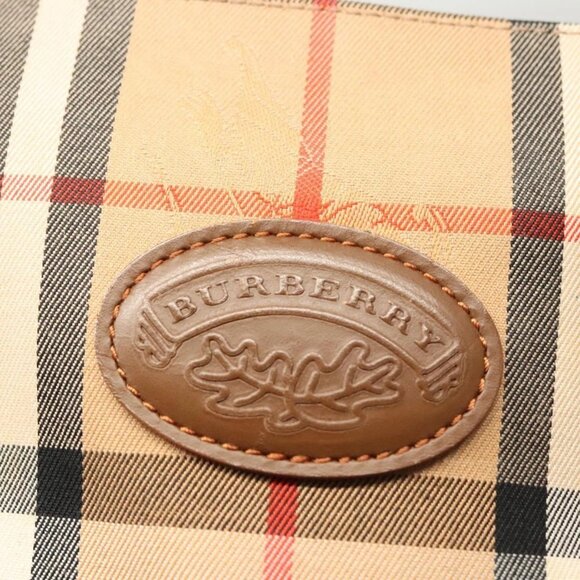 BURBERRY Nova Check Tote Bag Canvas Beige Auth 124112 - Picture 9 of 16